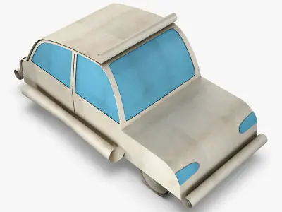 Car Hatchback Paper v 1 3D model