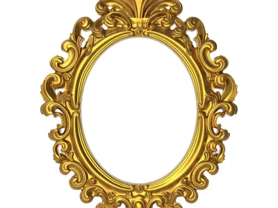 carved frame 3D model 22