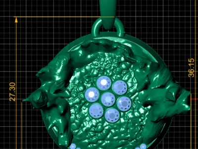 Bloom Medallion Pendant   3D print model