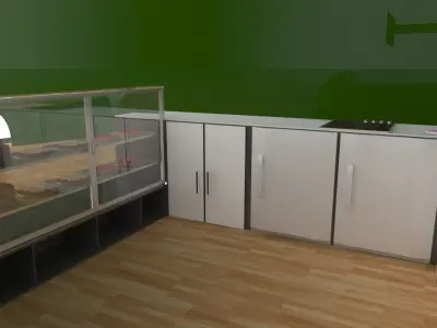 kiosk coffee shop 3D model