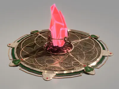 Low-poly Ancient  Floating Shrine Low-poly 3D model