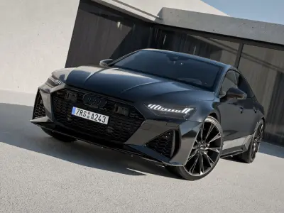 2025 Audi RS7 Performance Interior and Exterior  Low-poly 3D model