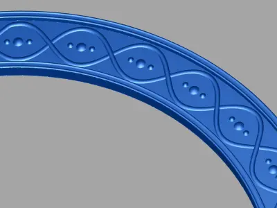 Round Wave Frame 3D print model