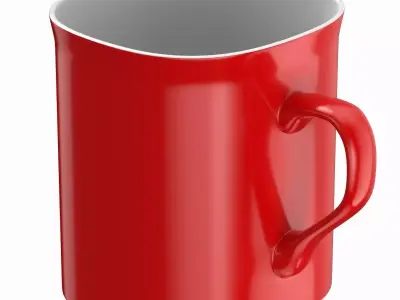 Coffee Mug Red 3D model
