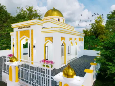 Mosque or Mushola or Prayer Room 3D Architecture design Model  3D model