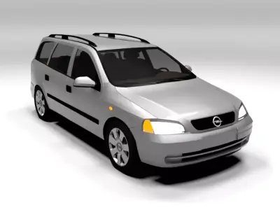 OPEL ASTRA G VARIANT LOWPOLY Low-poly 3D model