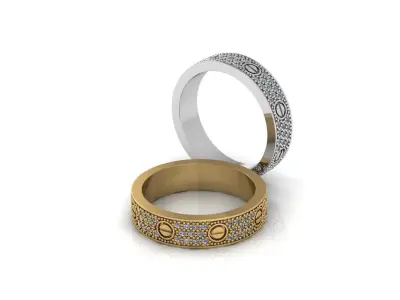 jewelry love ring 3D print model