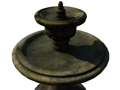 Medieval Fountain Low-poly 3D model get