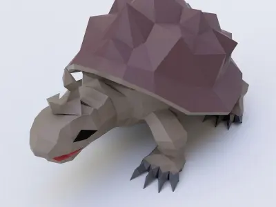  Old turtle 3d model  Low-poly 3D model
