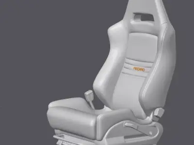 Recaro Style Racing Seat Printable Model 3D print model