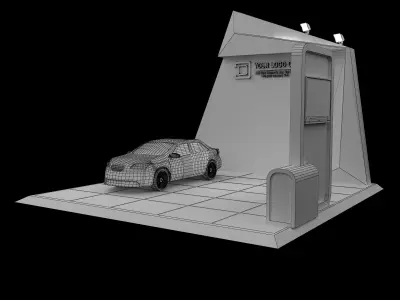 Booth Exhibition Stand a105a 3D model