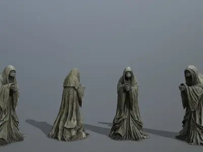   Ruin Set Low-poly 3D model