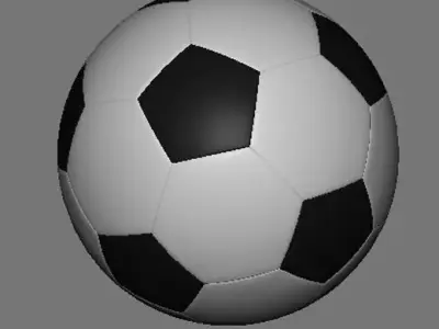 High poly Football soccer ball 3D model