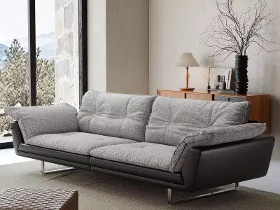 Mid Century interior scene 3D model