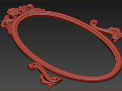Oval Mirror Frame 3D model