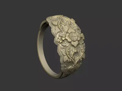 Pattern ring design vintage medieval  3D print model