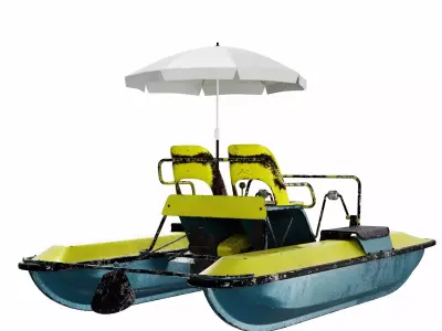 Catamaran Water Bicycle Low-poly 3D model