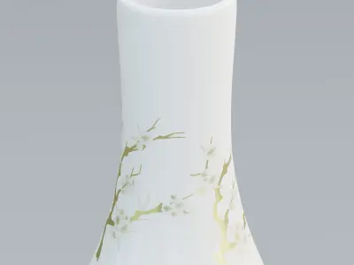 Vase35 vase with gold leaves 3D model