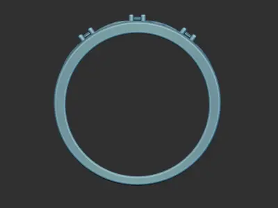 Vintage Style Scroll and Illusion Setting Ring 3d Model 3D print model