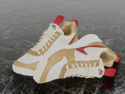 TOM SACHS X NIKE CRAFT YARD 2 3D SHOES Low-poly 3D model