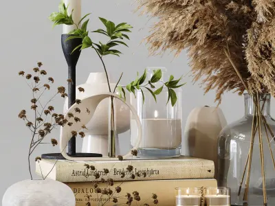 Decorative Set 173 Low-poly 3D model