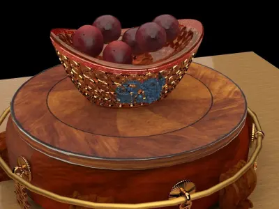 Chinese gold Ingot   3D model