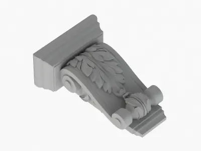 Scroll Corbel 57 - 3D Printable 3D model