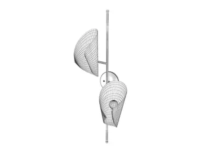Cigale Double Sconce Wall Lamp 3D model