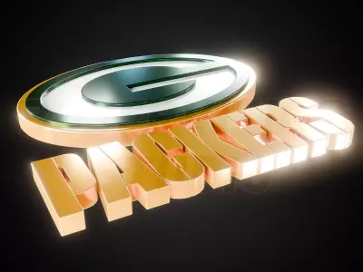 Green Bay Packers logo - Cinematic - 3D print 3D model