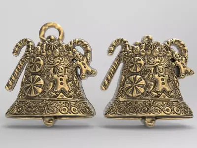 christmas bell decor  3D print model