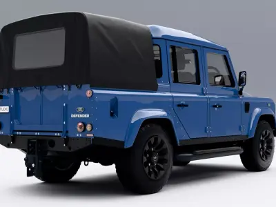 Land Rover Defender 110 Double Cab Pick Up Low-poly 3D model