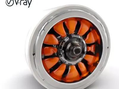 Electric Motor D Model Pack Low-poly 3D model