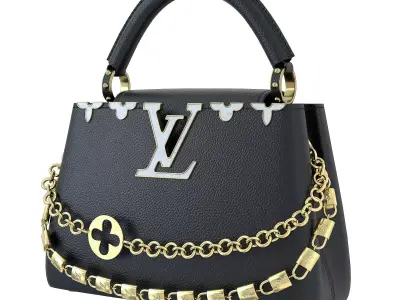 Louis Vuitton Capucines Mini Bag Black Low-poly 3D model