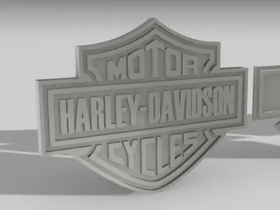 Harley Davidson logo  3D print model