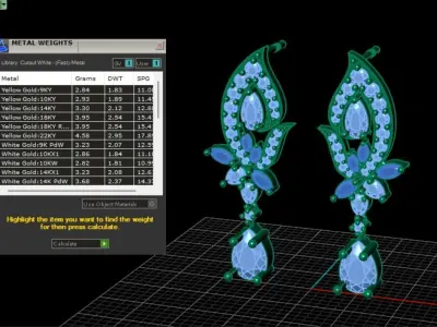Earring Design 3D print model purchase