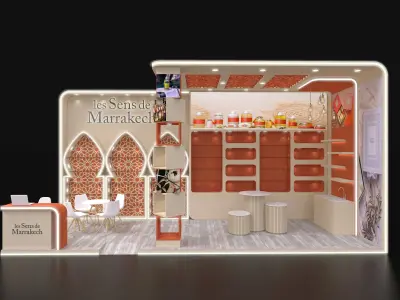 8x3 2 side open Exhibition Stand  3D model