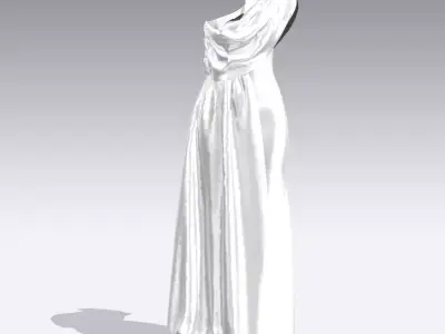 dress elastic drape look Low-poly 3D model