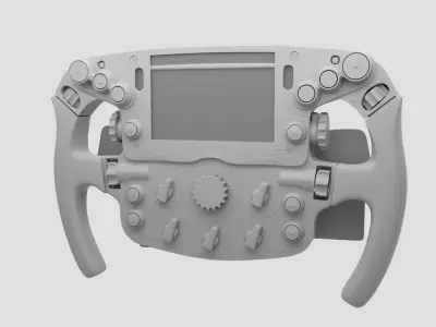 F1 steering wheel 3D model