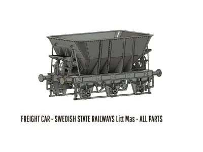 ROLLS-0026 Swedish Railways Iron Ore car Litt Mas H0-scale 3D print model