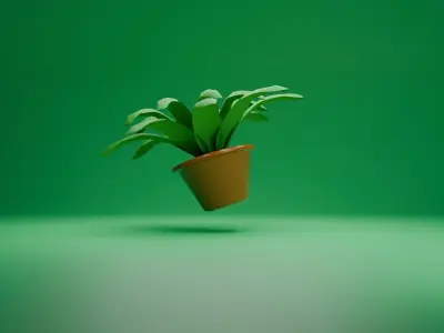 Simple flower pot Free low-poly 3D model