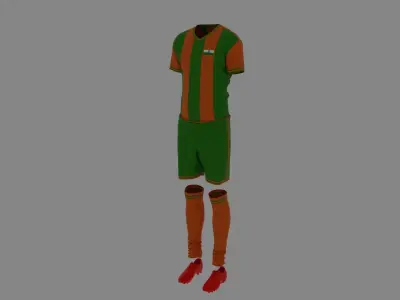 Football Jersey Outfit India Low-poly 3D model