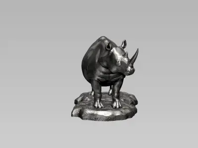 rhinoceros bust rhinoceros sculpture  3D print model