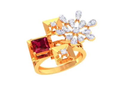 Diamond Ring 3D print model shop