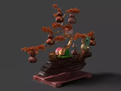 Chinese gourd tree   3D model