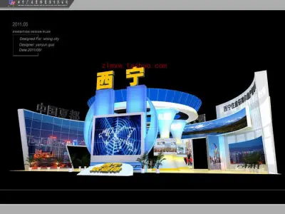 Exhibition - Area - 15X9-3DMAX2009-04 3D model