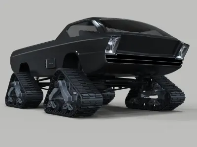 Dodge Deora with Mattracks Suspension tracks 3D model