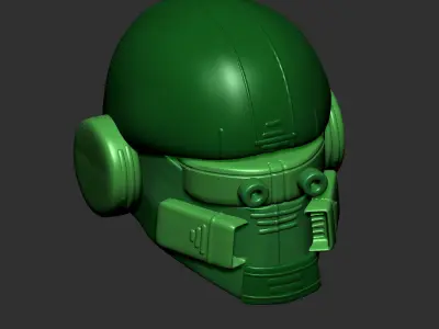helmet high poly sculpt 3d printable  3D model 62
