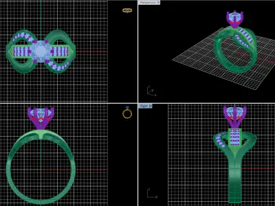 Solitaire Ring 25 3D print model
