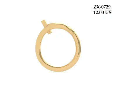 Nail unique Ring 3D print model