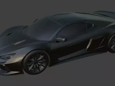Black Sports Car 3d Model 3D model